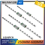 1/2/4PCS MGN9/12H 250MM-600MM Linear Sliding Guide Rail+block Cnc 3D Printer Set. Fixed Price $97.10.