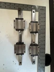 NSK20 330MM Long Linear Rail Set With Four Flanged Carriages. Fixed Price $375.00.