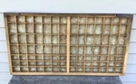 Antique Vintage Wooden Printers Drawer Keystone Type Letterpress Shadow Box J23. Fixed Price $90.00.