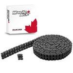 #40-2 Roller Chain Double Strand 10 Feet Plus Connecting Master Link. Fixed Price $43.79.