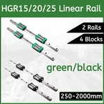 HGR15 HGR20 HGR25 2X Linear Rail GUIDE+4X HGH15/20/25CA Block 200-2000MM Set Cnc. Fixed Price $60.00.