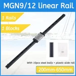 MGN9H MGN12H Miniature Linear Rail Guide 200MM-650MM+ Slide Block Black Cnc Diy. Fixed Price $17.00.