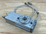 Smc MSZB10A 3-POSITION Rotary Actuator Table W/ Shock Absorber, & D-M9P Sensors. Fixed Price $200.00.