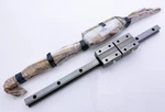 Lm Guide Rails With Blocks, Model NSR25TBA2SS+540L-II (THK6F008). Fixed Price $250.00.