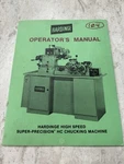 Ome Hardinge High Speed Super-precision Hc Chucking Machine Operators Manual. Fixed Price $149.99.
