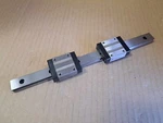 Misumi Linear Actuators (2) W/ 9" Slide Rail Part No. SEBZ16. Fixed Price $75.00.