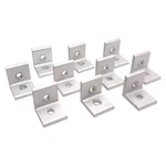 Lot Of 10 80/20 40-4302 Inside Corner Bracket, 2-HOLE, 40-SERIES, Aluminum. Fixed Price $40.00.