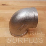 Unknown/unbranded T304-2 Stainless Steel 90 Elbow 2" Fnpt YJ-150 Used. Fixed Price $12.63.