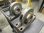 (2) Cooper Split Roller Pillow Block Bearings 4" Bore 01BCP400EX - Unused. Fixed Price $1950.00.