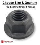 Grade (hardened) Flange Top Locking Nut Black Phos Oil (choose Size). Fixed Price $204.21.