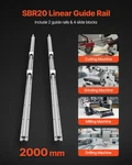 Vevor Linear Rail Kit, SBR20, 2PCS 2000 Mm (78.74 Inch) Motion Guide. Fixed Price $150.90.