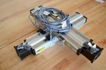 New Parker 404XR Linear Ballscrew Actuator Xy Stage, 200MM Travel, NEMA23 Servo. Fixed Price $2750.00.