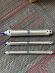 Bimba Pneumatic Cylinders, One 318-DXP And Two M-0910-DP. Fixed Price $200.00.