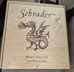 Schrader Dragon Empty Wine Box. 6 Bottles. Large Wood Preowned No. Fixed Price $49.99.