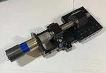 Motorized Precision Linear Stage, 1" Travel, 12VDC Gearmotor, Iko Crossed Roller. Fixed Price $250.00.