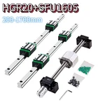2PCS L200MM 1700MM HGR20 Linear Guide Rail KT+SFU1605 Ballscrew BK/BF12 Set Cnc. Fixed Price $113.00.