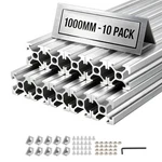 Vevor 10PCS 2020 Aluminum Extrusion 39.37" 1000 Mm Slot Anodized Linear Rail. Fixed Price $65.90.