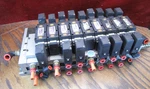 Smc NVV5FS3-01T-101 VFS3000 10-STATION Solenoid Valve Manifold NVFS3400-3FZ. Fixed Price $425.00.