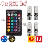 4 X T10 Remote Control Rgb Led Parker Number Plate Interior Dash Car Light Bulbs. Fixed Price $21.70.