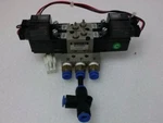 Smc 10-VZ3223 Pneumatic Solenoid Manifold Assembly W/ Valves, Used. Fixed Price $30.00.