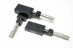 Del-tron Linear Translation Stages Lot Of W/ Starrett No. 263 Micrometer Heads. Fixed Price $275.00.