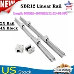2X Linear Rail Guide Shaft Rod L300 1500MM &4X SBR12UU Bearing Blocks Cnc. Fixed Price $55.00.