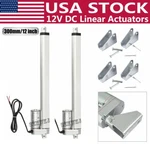Dual Electric 12" Linear Actuators 1000N 200LBS Max Lift W/ Brackets 12V Motor. Fixed Price $84.99.