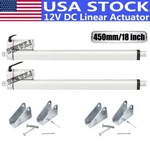 Dual 18" Inch Stroke Linear Actuators W/ Brackets 12V 1000N 220LBS Max Lift Sj. Fixed Price $109.99.