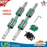 2X HGR15 HGR20 Linear Guide Rail + 4X HGH15CA HGH20CA Block Cnc 3D Printer Diy. Fixed Price $49.00.