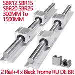 2SET SBR20 SBR12 300 500 800 1000 1200MM Fully Supported Linear Rail Shaft Rod. Fixed Price $137.72.