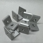 80/20 40-4302 Aluminum Extrusion Inside Corner Bracket 2-BOLT Lot Of Seven (7). Fixed Price $19.95.
